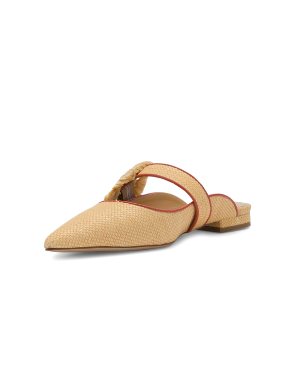 Bordeaux Straw Mules