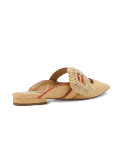 Bordeaux Straw Mules