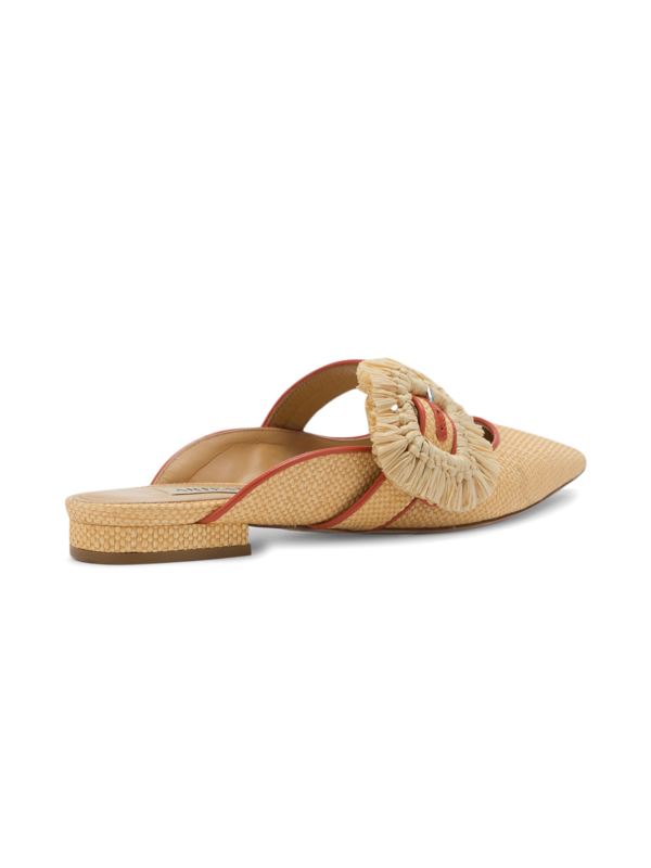 Bordeaux Straw Mules