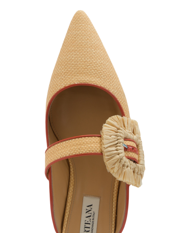 Bordeaux Straw Mules