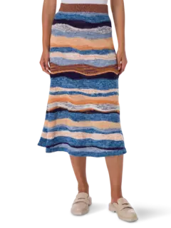 تنورة هاتي طويلة محبوكة