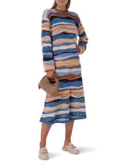 تنورة هاتي طويلة محبوكة