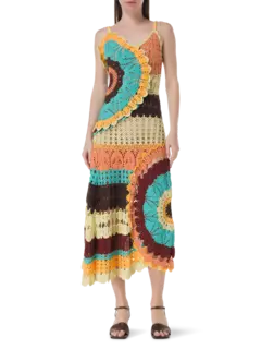 فستان إيزولدا طويل من الكروشيه