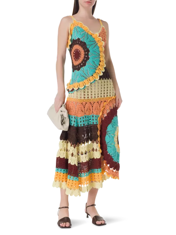 فستان إيزولدا طويل من الكروشيه