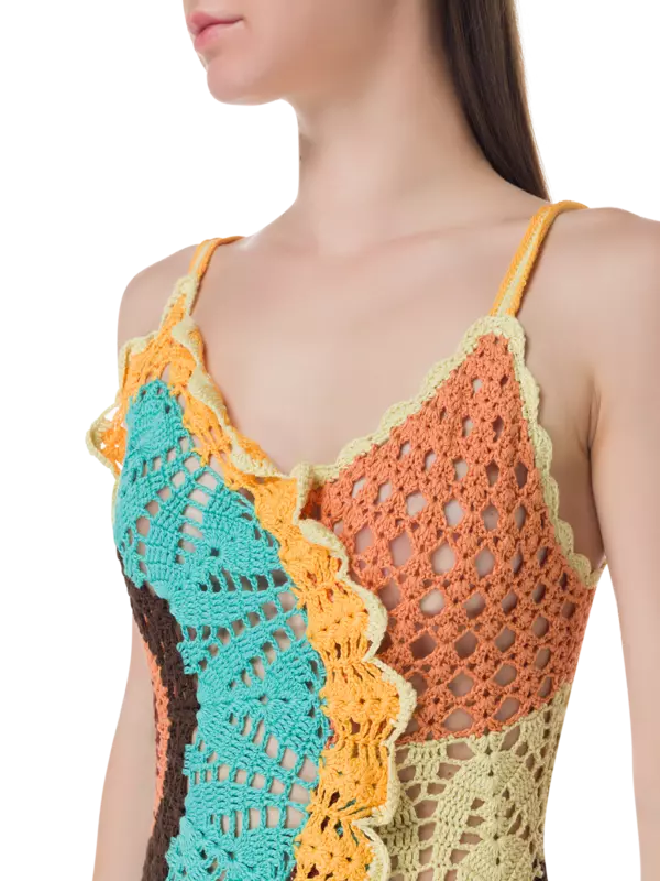 فستان إيزولدا طويل من الكروشيه