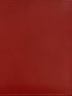 Zipped Leather and Felt Pouch