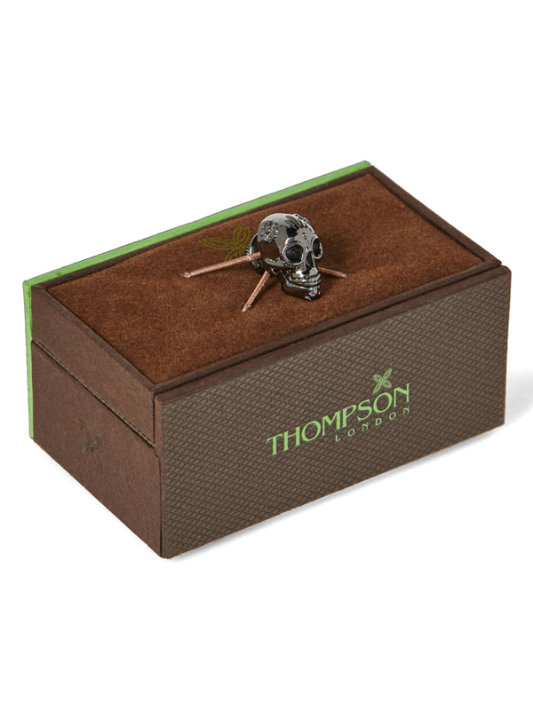 Silver Skull-Shaped Cufflinks