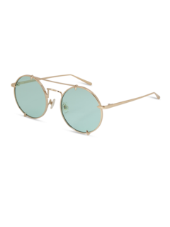 Lightweight round metal frames sunglasses