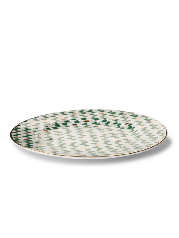 طبق حلويات مقاس 20.5 سم لون أخضر سويرل مجموعة من 6