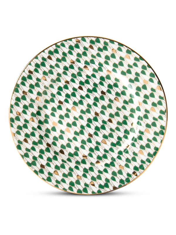 طبق حلويات مقاس 20.5 سم لون أخضر سويرل مجموعة من 6