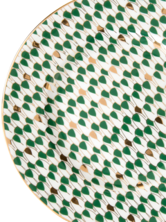 طبق حلويات مقاس 20.5 سم لون أخضر سويرل مجموعة من 6