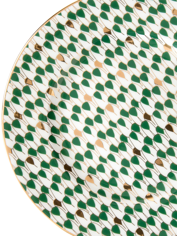 طبق حلويات مقاس 20.5 سم لون أخضر سويرل مجموعة من 6