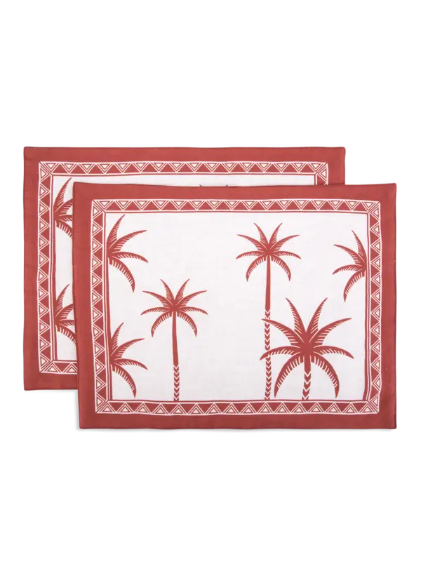 طقم مفارش أطباق ديت بالمز مكون من قطعتين