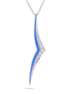 دلاية آرت ديكو من الذهب الأبيض عيار 18 قيراط