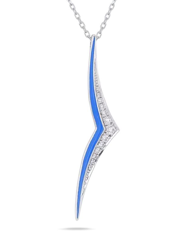 دلاية آرت ديكو من الذهب الأبيض عيار 18 قيراط