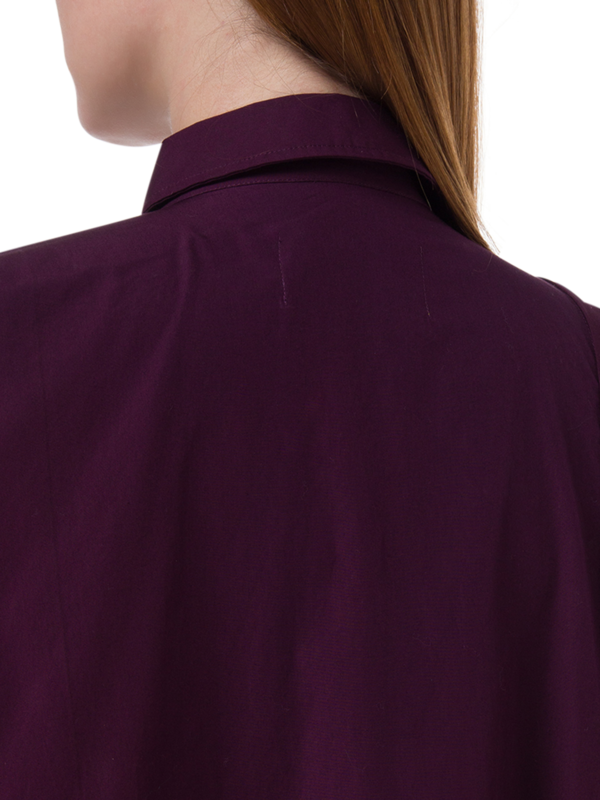 فستان طويل غير متماثل على شكل قميص