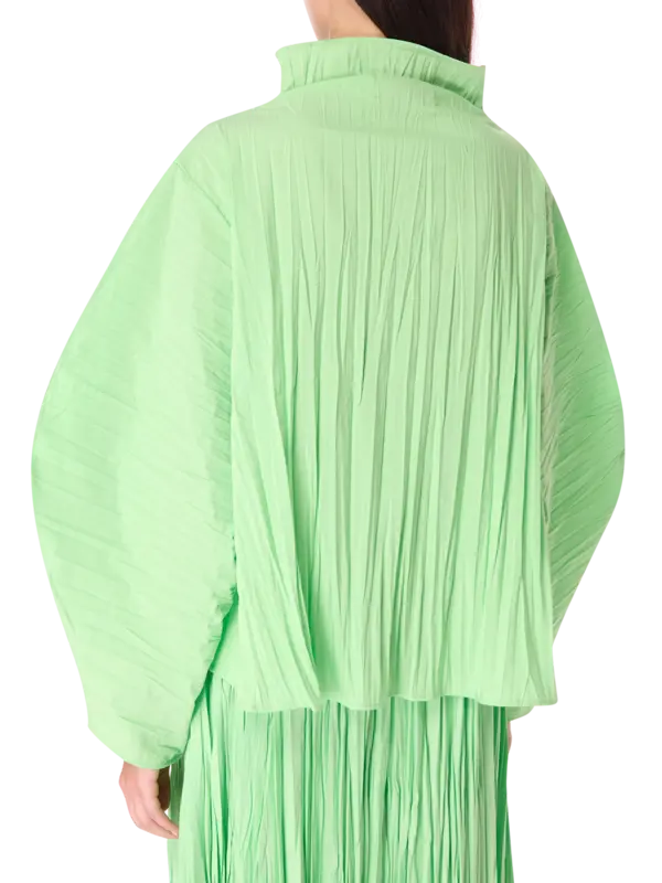 بلوزة بأكمام طويلة منتفخة بليسيه