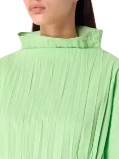 بلوزة بأكمام طويلة منتفخة بليسيه