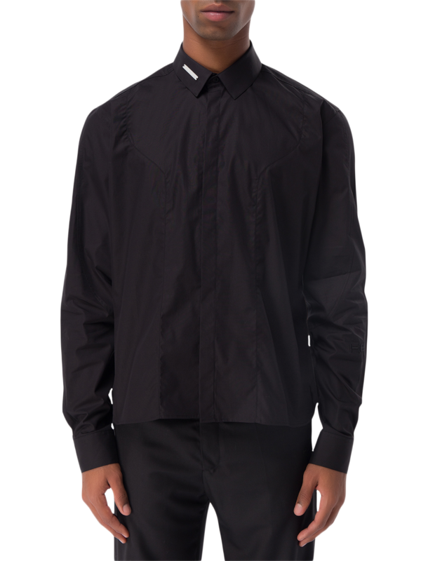 Shirt With Metal Plate Logo