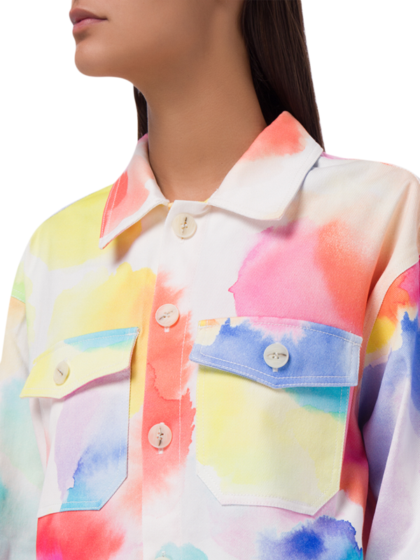 Tie-Dye Embroidery Jacket