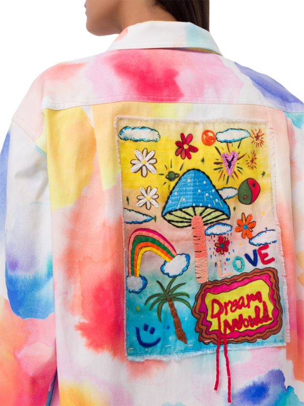 Tie-Dye Embroidery Jacket