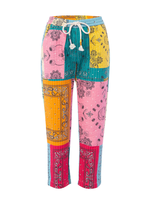 Bandana-print Quilted Trousers