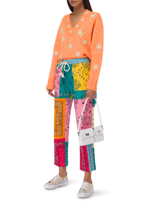 Bandana-print Quilted Trousers