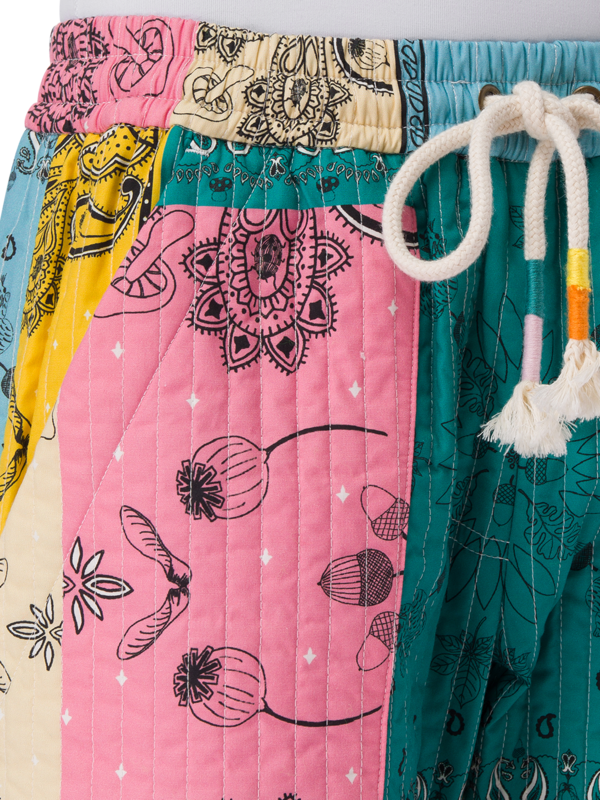 Bandana-print Quilted Trousers