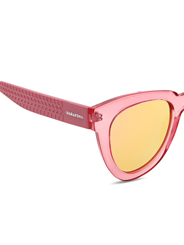 Thick Rimmed Bubblegum Cat Eye Glasses with Yellow Tinted Lenses
