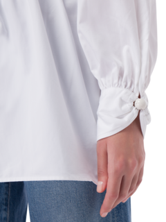 REACHING SHIRT IN WHITE COTTON POPLIN