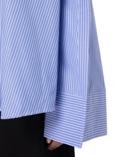 FRACTURE SHIRT IN BLUE STRIPE COTTON