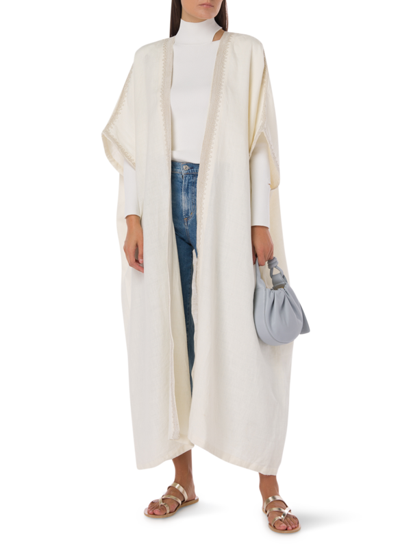 Embroidered Open Kaftan