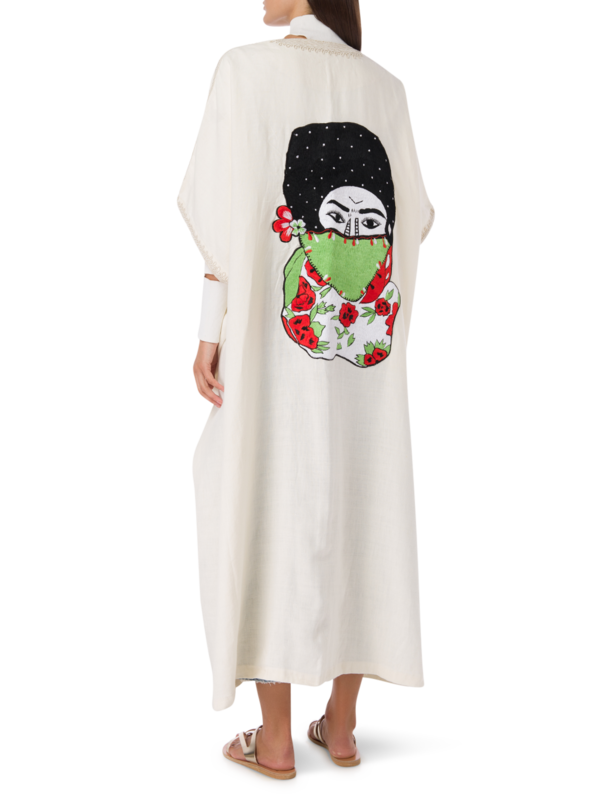 Embroidered Open Kaftan