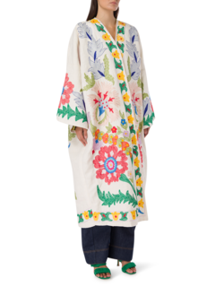 All Over Embroidered Robe