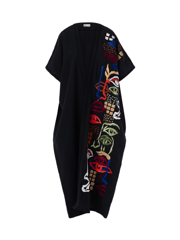 Embroidered Open Kaftan