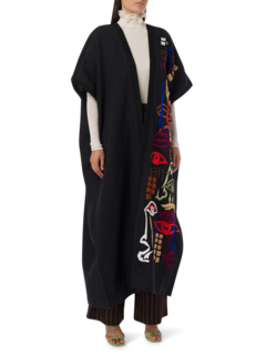 Embroidered Open Kaftan