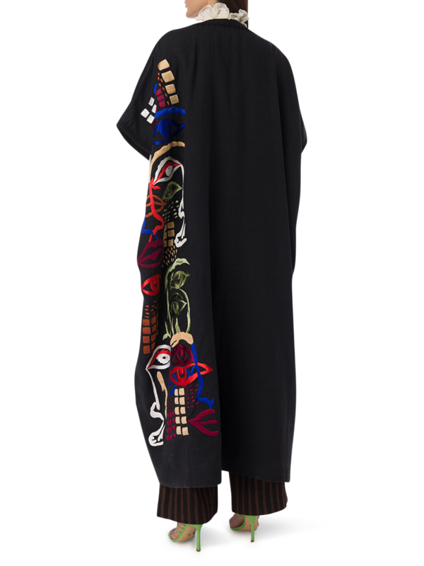 Embroidered Open Kaftan