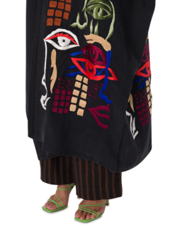 Embroidered Open Kaftan