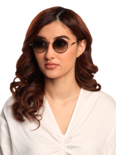 Quatre Wire Havana Sunglasses