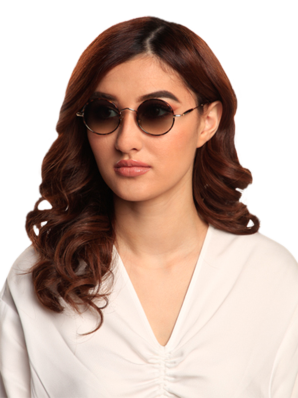 Quatre Wire Havana Sunglasses