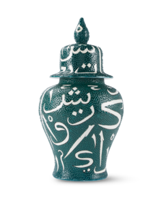 QUARTZ AND CERAMIC VASE
