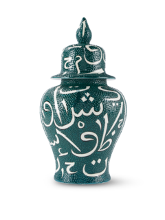 QUARTZ AND CERAMIC VASE