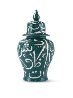 QUARTZ AND CERAMIC VASE