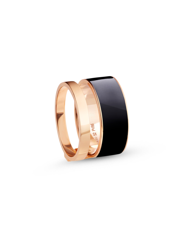 Berebere 2 Rows Ring In Pink Gold