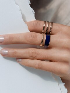 Berebere 2 Rows Ring In Pink Gold
