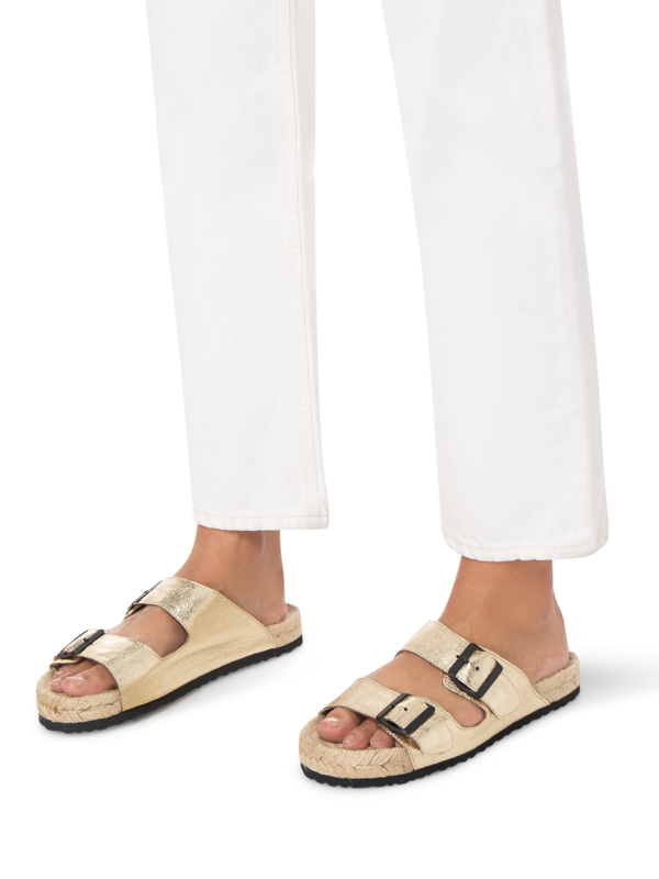 NORDIC SANDALS METALLIC LEATHER
