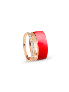 Berebere 2 Rows Ring In Pink Gold