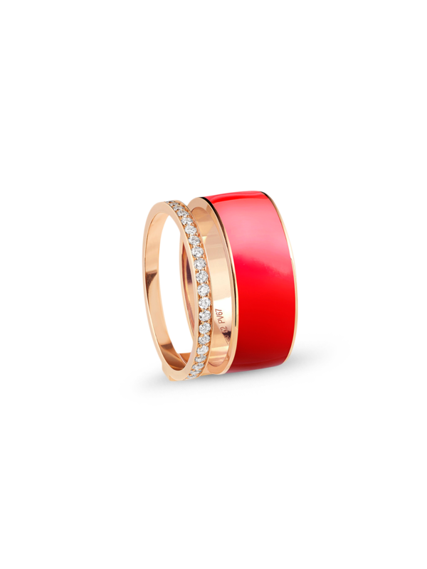 Berebere 2 Rows Ring In Pink Gold