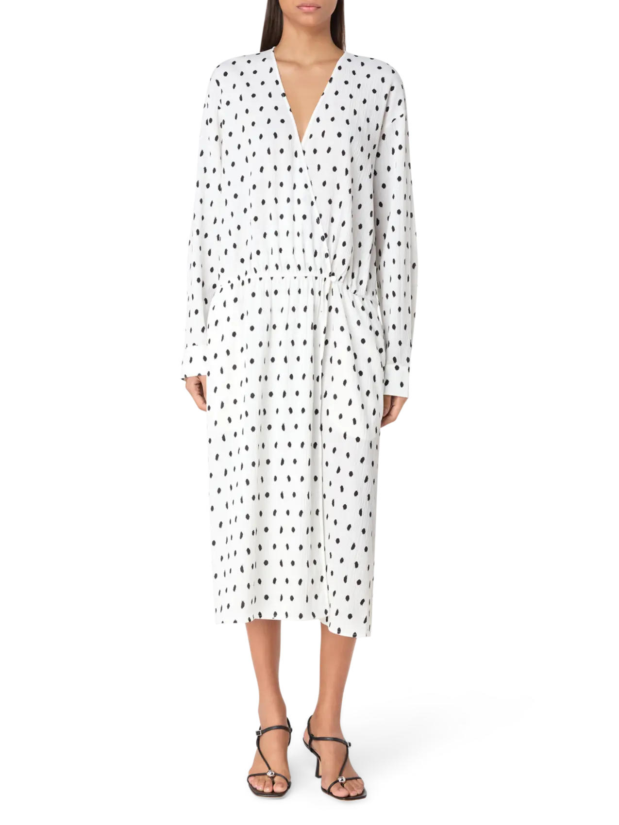Api Maria Tibi Tibi Scribble Dot Print Wrap Dress | THAT