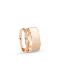 Berebere 2 Rows Ring In Pink Gold